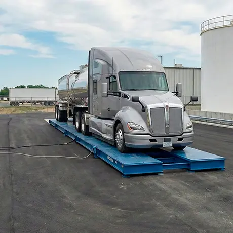 Bascula camionera de 120t portatil en diseño modular con acero estructural IPR grado industrial para pesaje de doble remolque tipo full y trailers